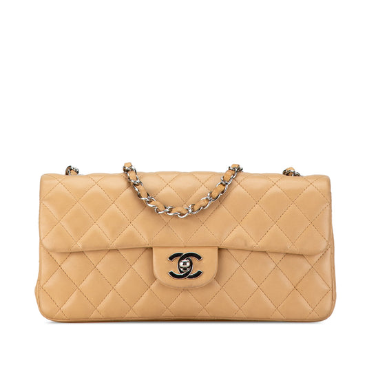 Chanel CC Lambskin East West Single Flap