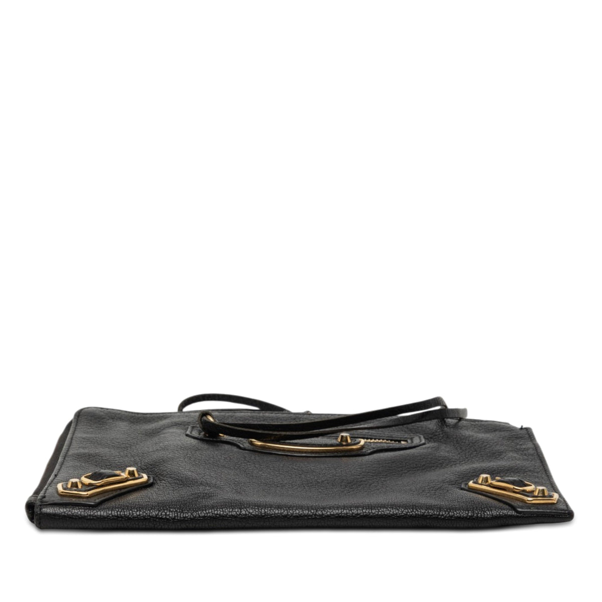 Balenciaga Goatskin Motocross Classic Metallic Edge Clutch