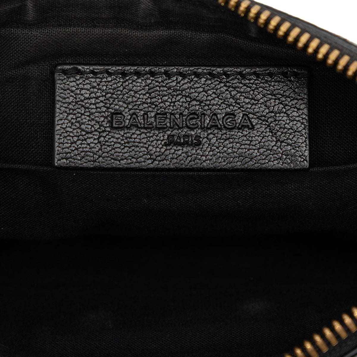 Balenciaga Goatskin Motocross Classic Metallic Edge Clutch