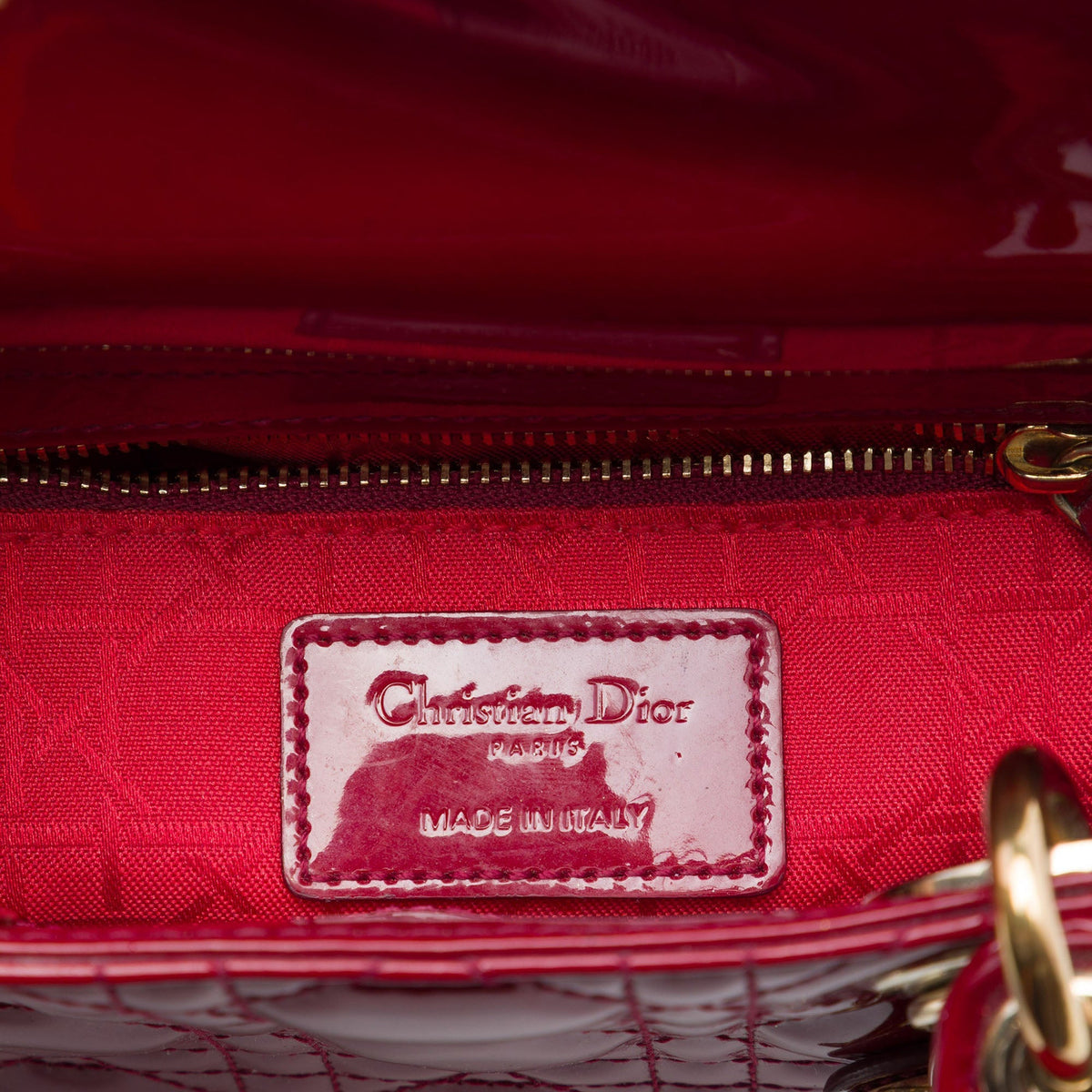 Dior Mini Patent Cannage Lady Dior