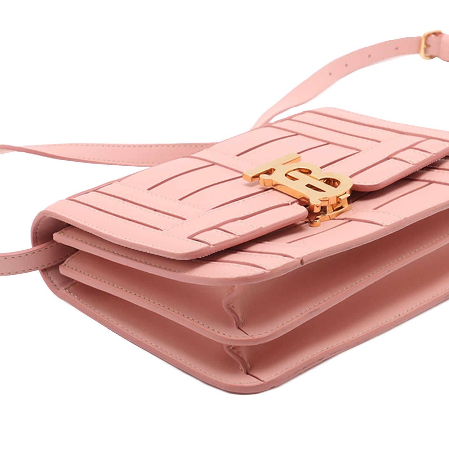 Burberry Small TB Monogram Woven Calfskin Crossbody