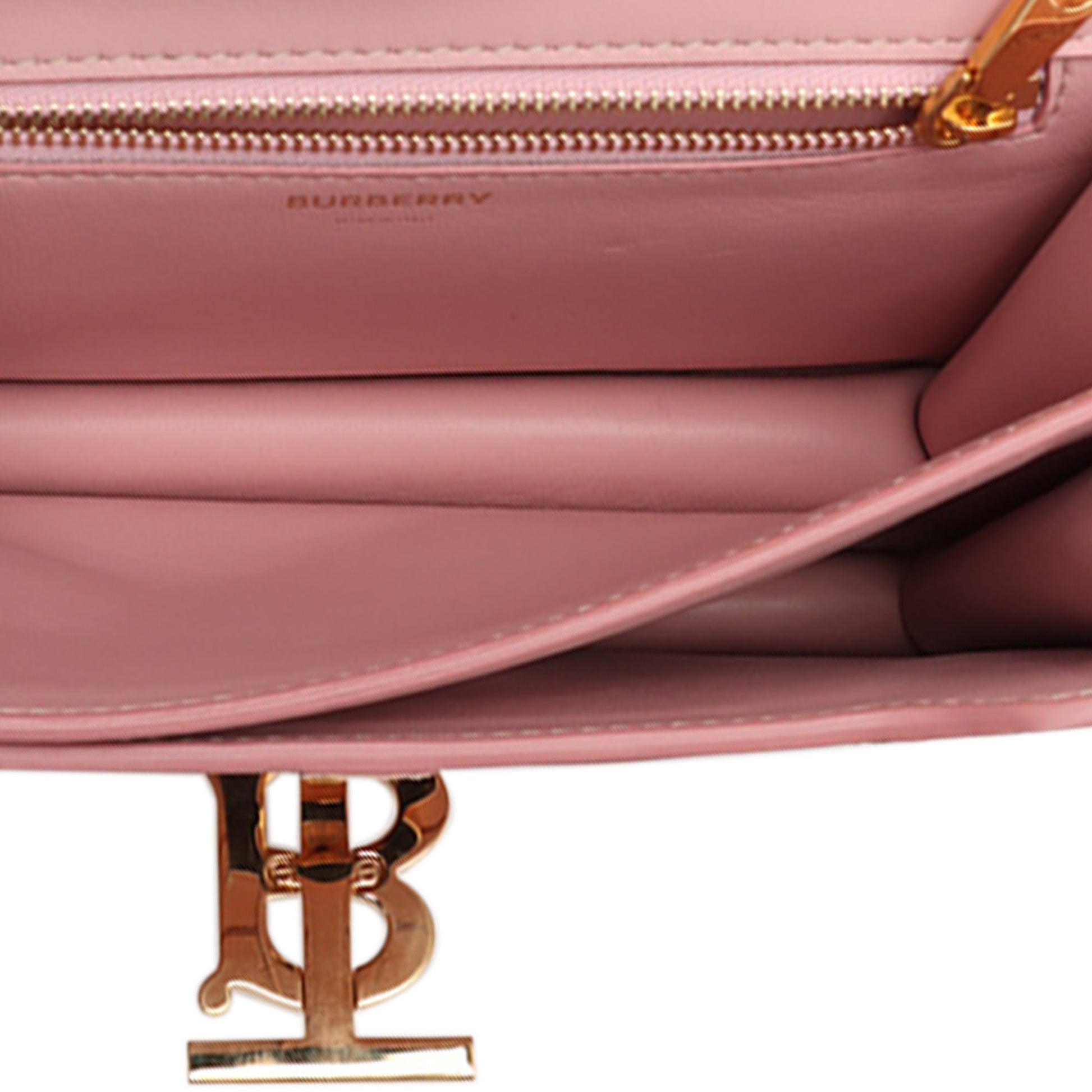 Burberry Small TB Monogram Woven Calfskin Crossbody