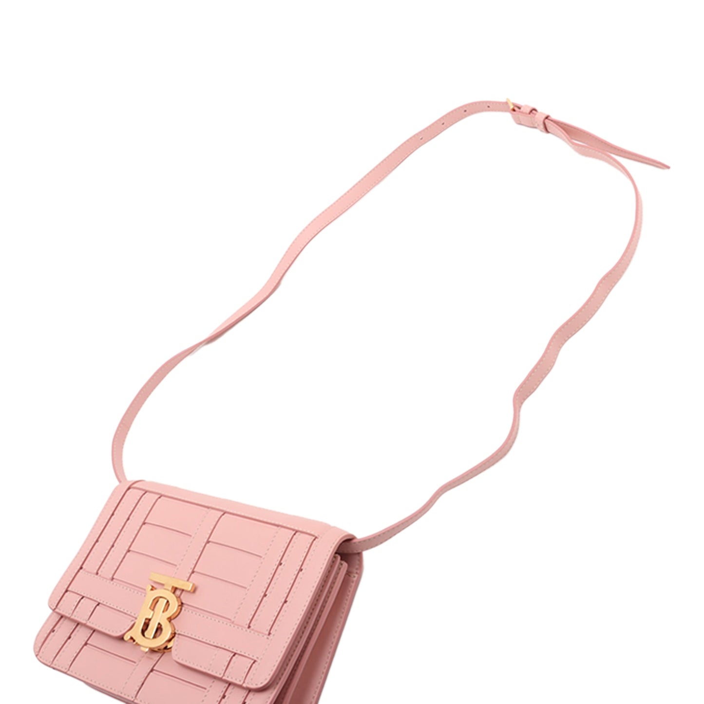 Burberry Small TB Monogram Woven Calfskin Crossbody