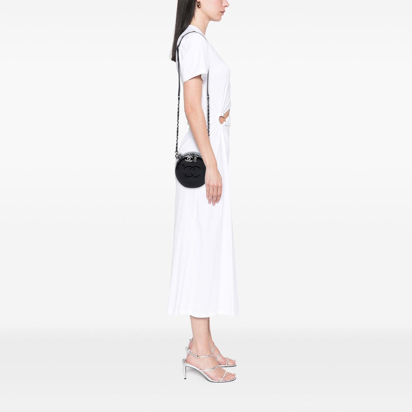 Chanel CC Patent Round as Earth Bag