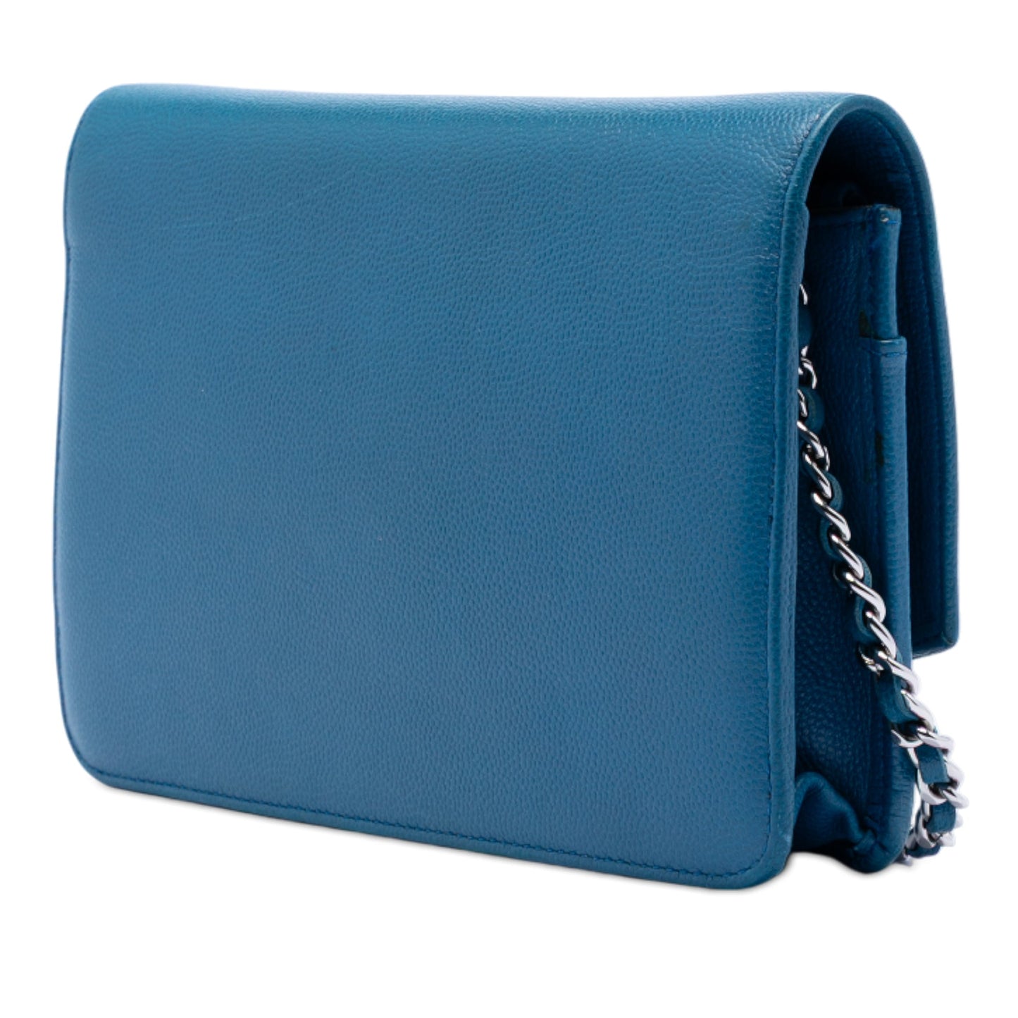 Chanel CC Caviar Sevruga Wallet On Chain