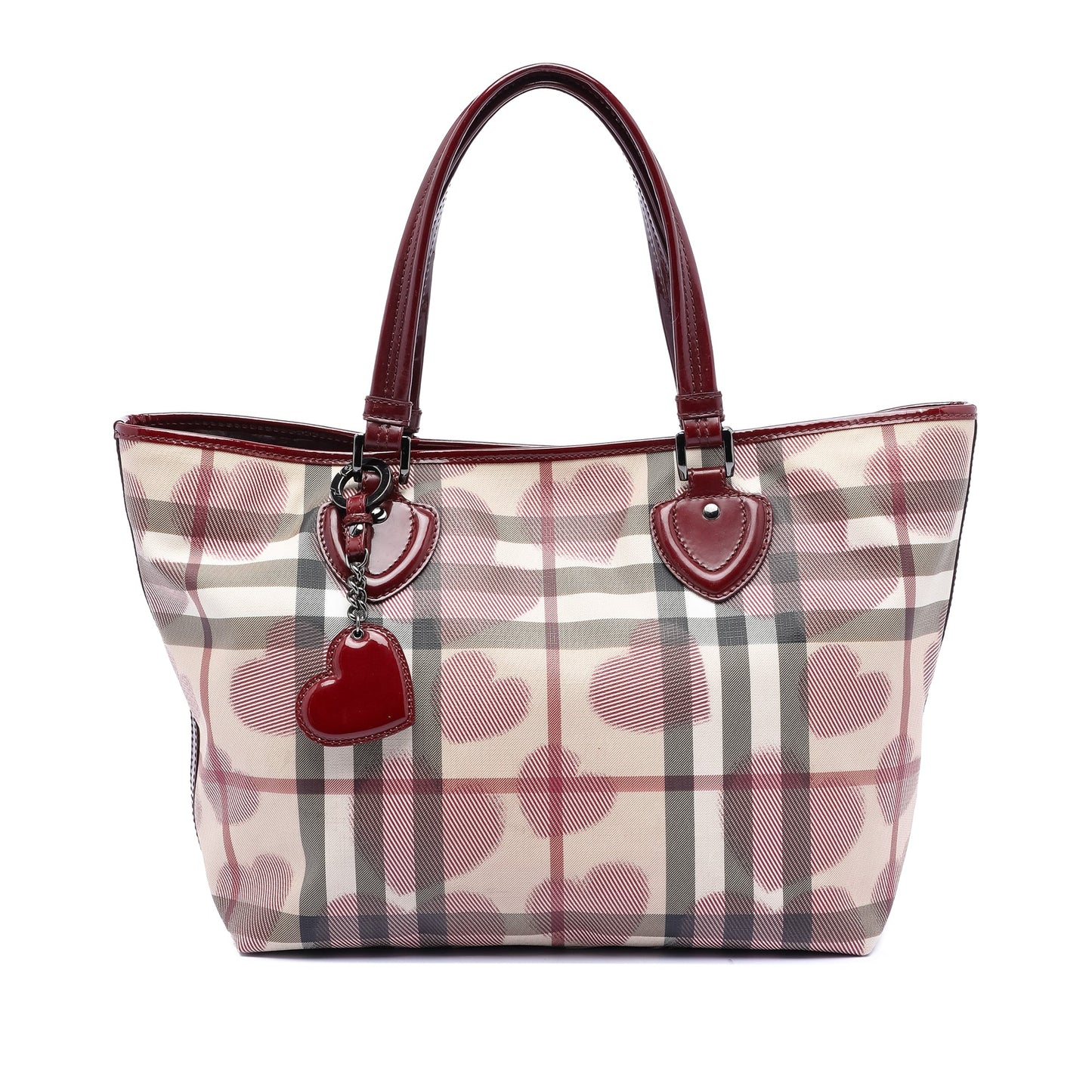 Burberry House Check Coated Canvas Hearts Gracie Tote