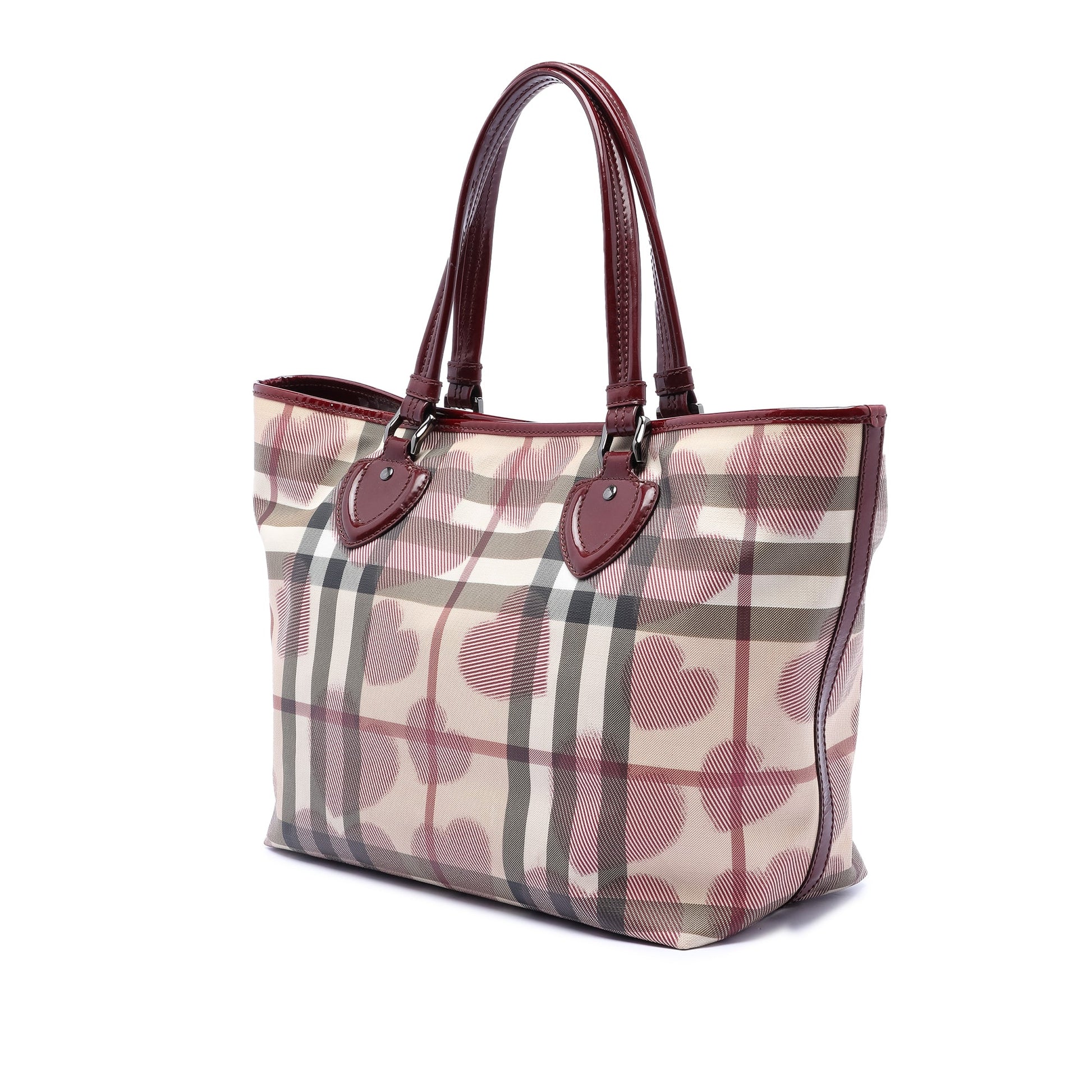 Burberry House Check Coated Canvas Hearts Gracie Tote