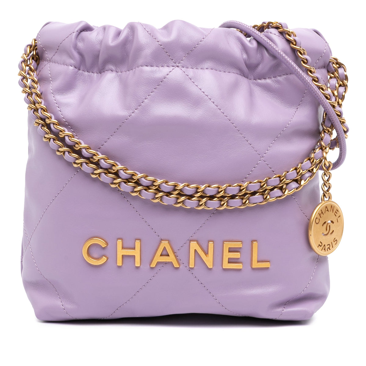 Chanel Mini Shiny Calfskin 22 Handbag