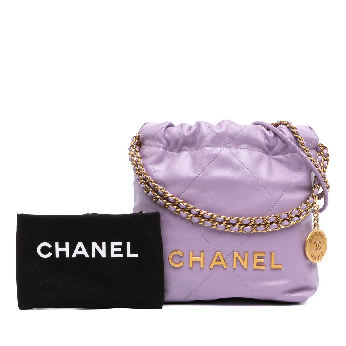 Chanel Mini Shiny Calfskin 22 Handbag