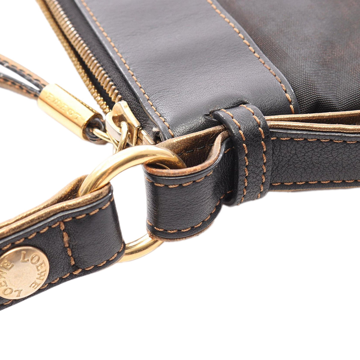 LOEWE Anagram Nylon Crossbody — Black