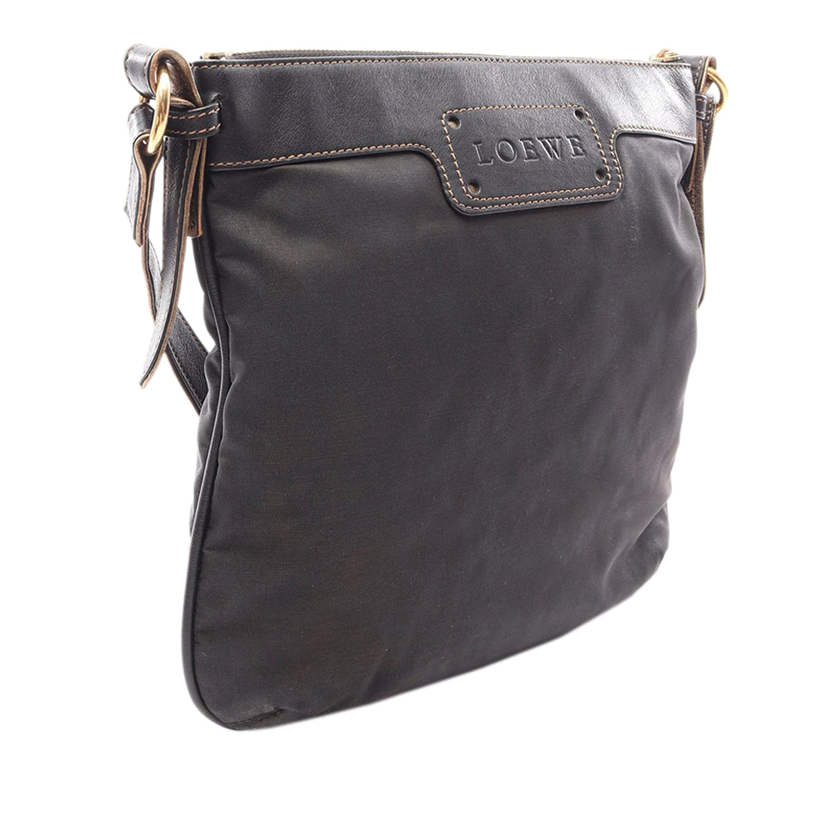 LOEWE Anagram Nylon Crossbody — Black