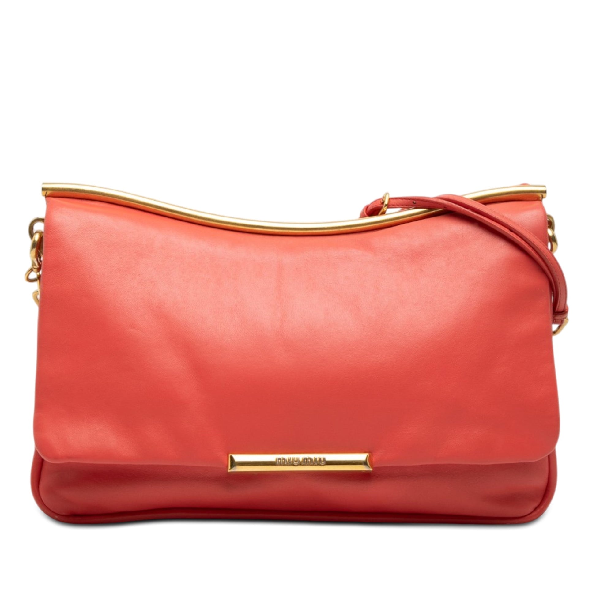 Miu Miu Nappa Frame Flap Chain Crossbody