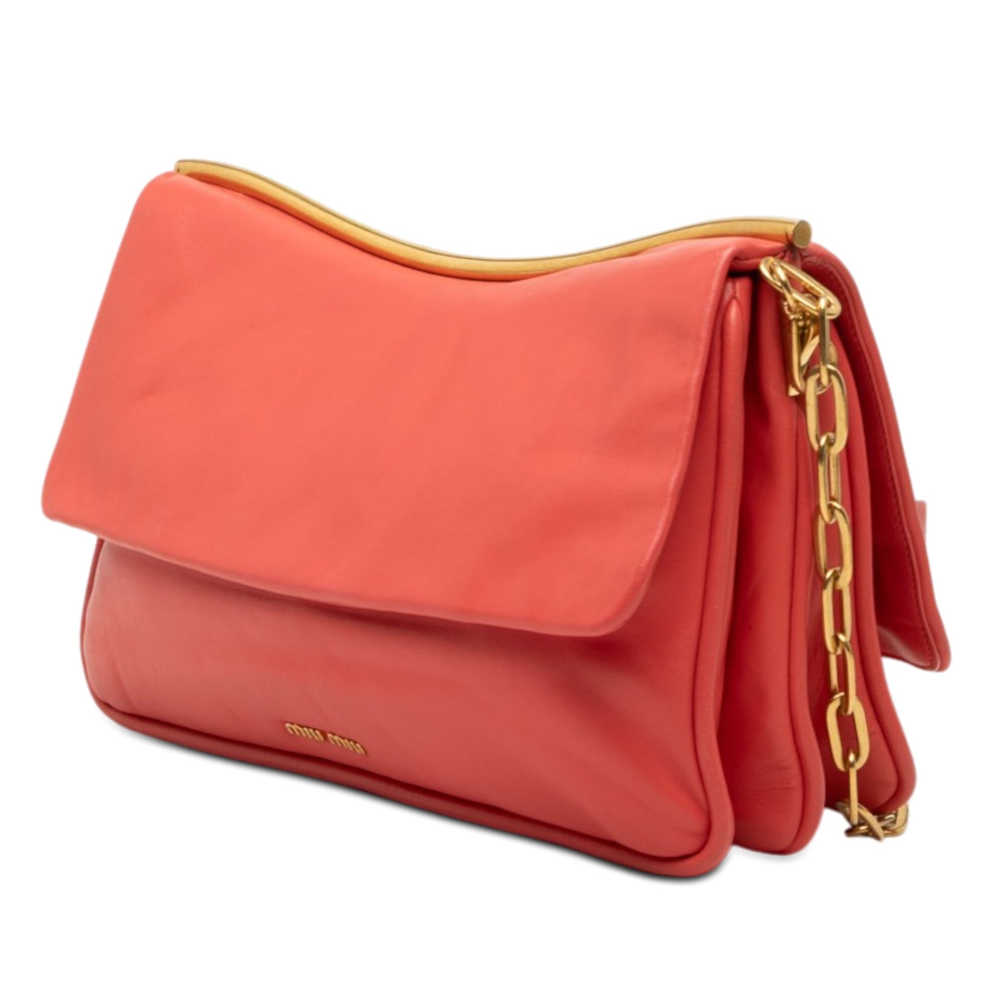 Miu Miu Nappa Frame Flap Chain Crossbody
