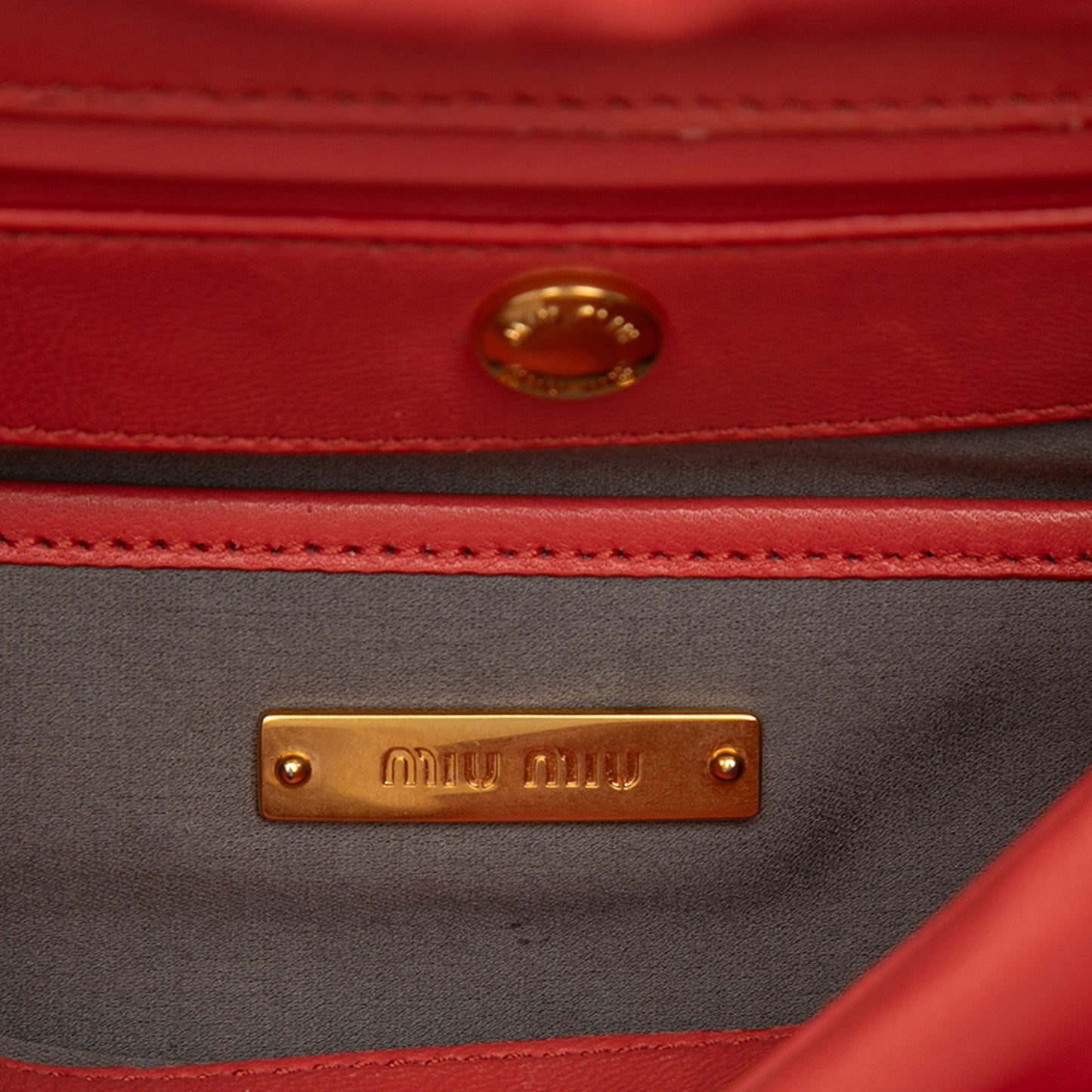 Miu Miu Nappa Frame Flap Chain Crossbody