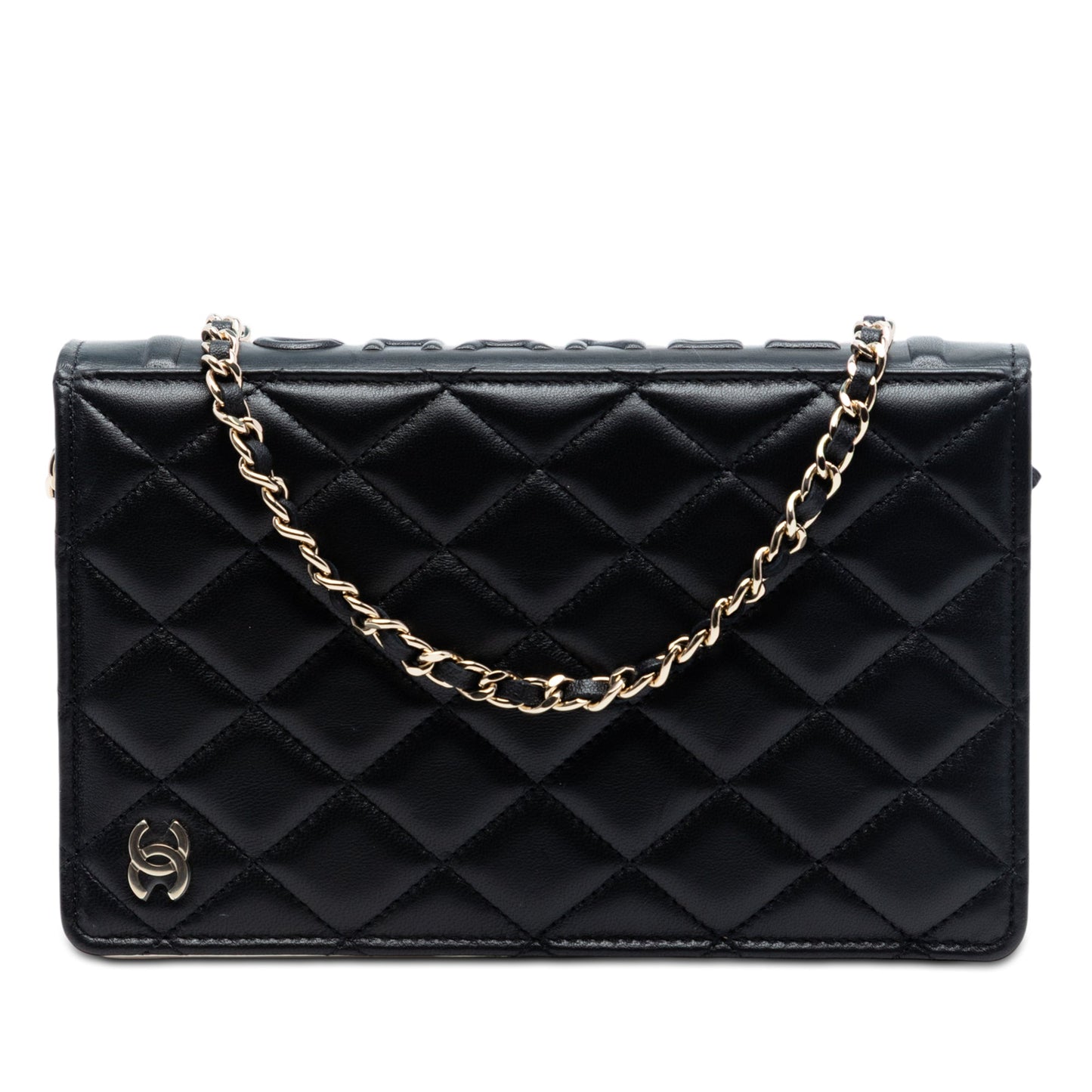 Chanel Quilted Lambskin Book Wallet On Chain