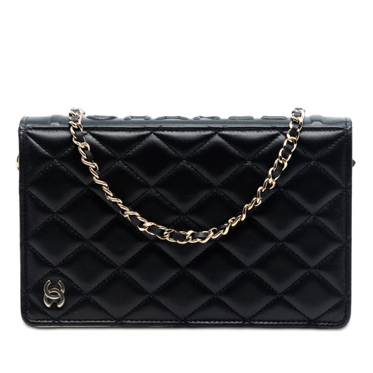 Chanel Quilted Lambskin Book Wallet On Chain
