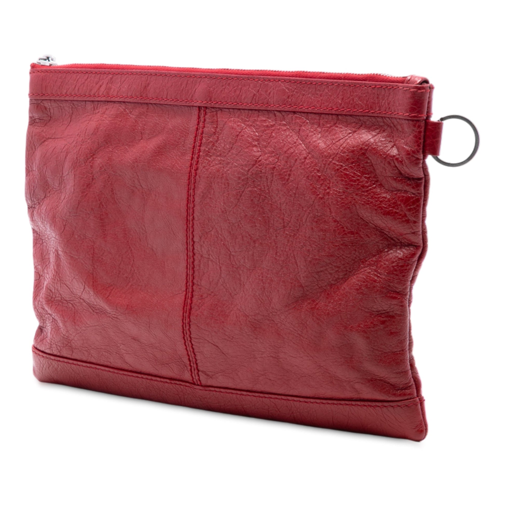 Balenciaga Lambskin Motocross Classic Clip M Clutch