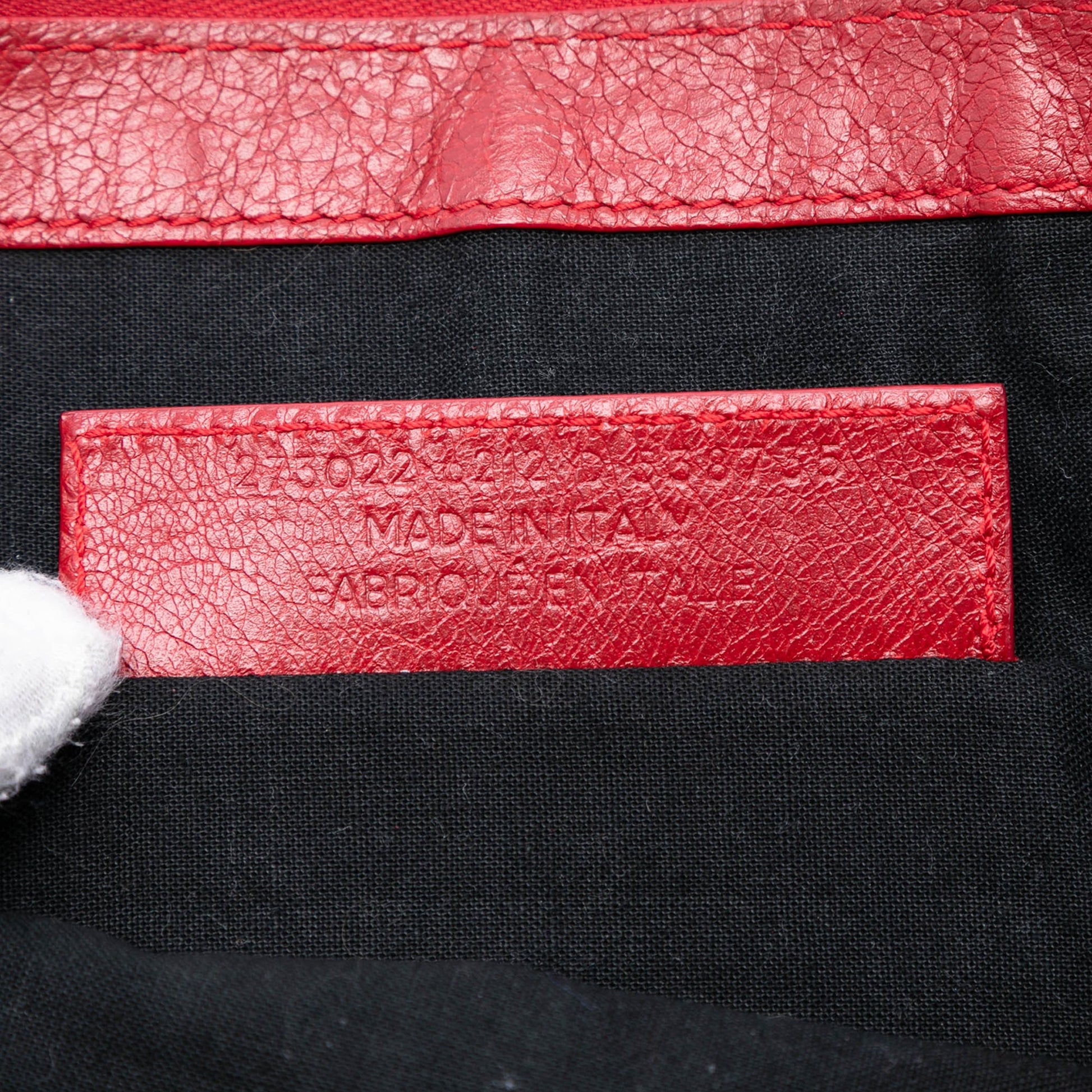 Balenciaga Lambskin Motocross Classic Clip M Clutch
