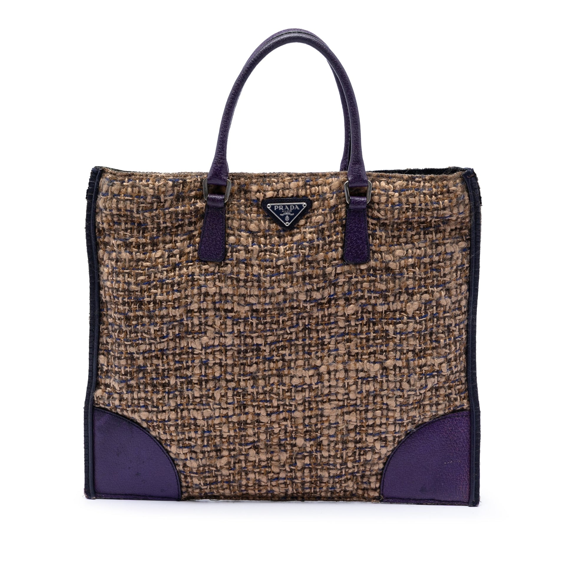Prada Cinghiale Trimmed Viscose Flat Tote