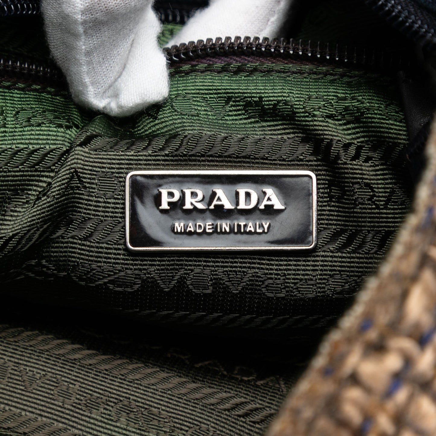 Prada Cinghiale Trimmed Viscose Flat Tote
