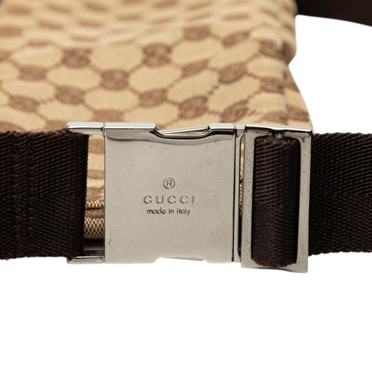 Gucci GG Canvas Double Pocket Belt Bag