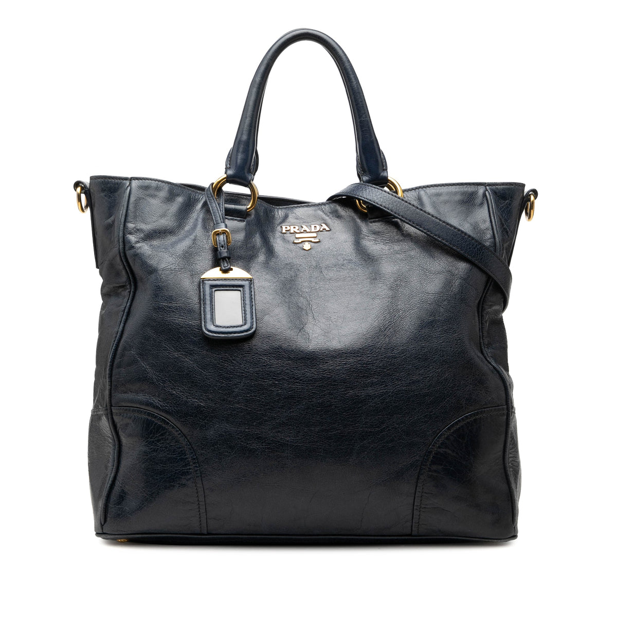 Prada Vitello Shine Open Convertible Tote