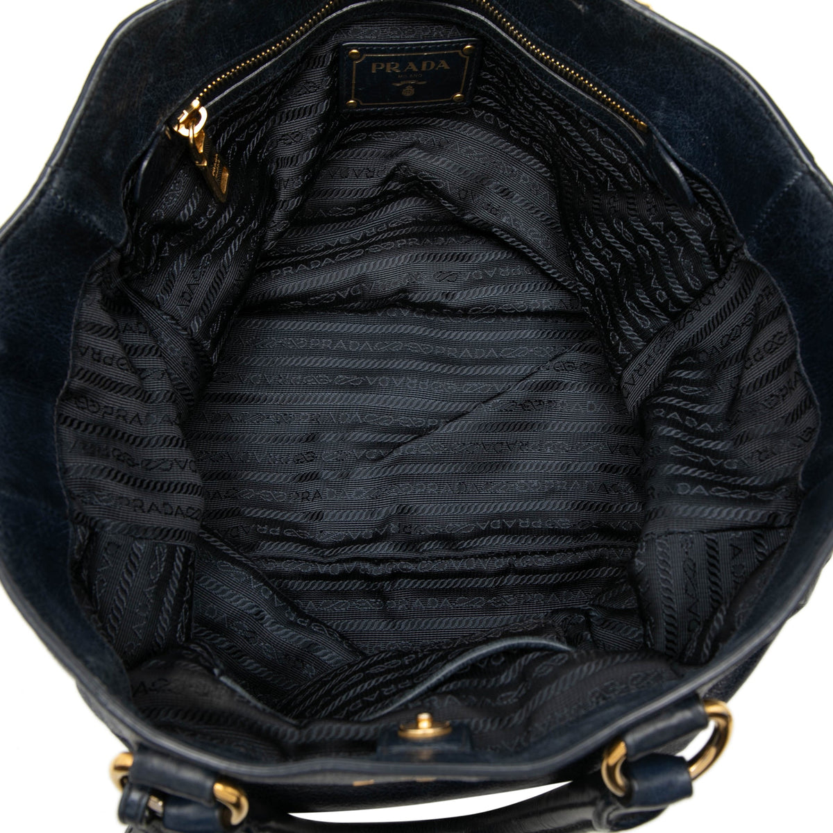 Prada Vitello Shine Open Convertible Tote