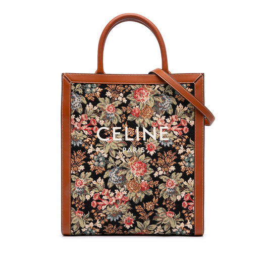 Celine Small Floral Jacquard Vertical Cabas