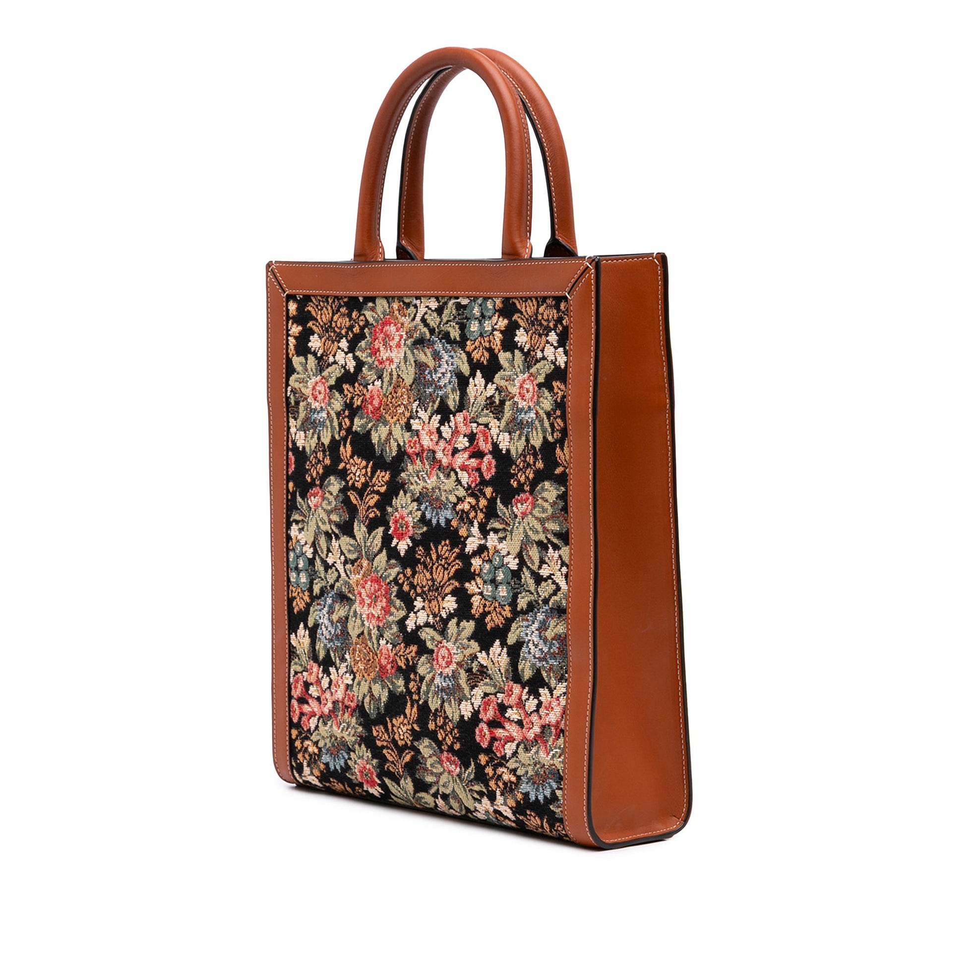 Celine Small Floral Jacquard Vertical Cabas