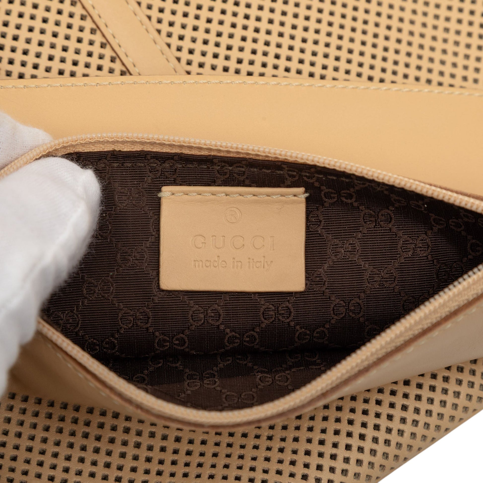 Gucci Perforated Calfskin Jackie Hobo