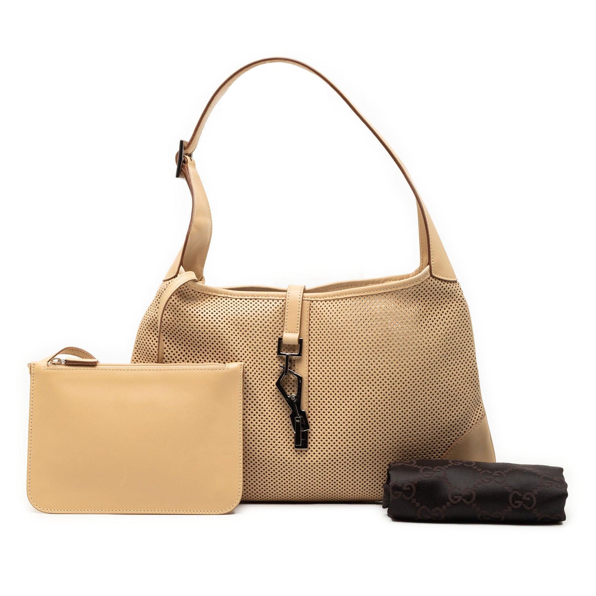 Gucci Perforated Calfskin Jackie Hobo