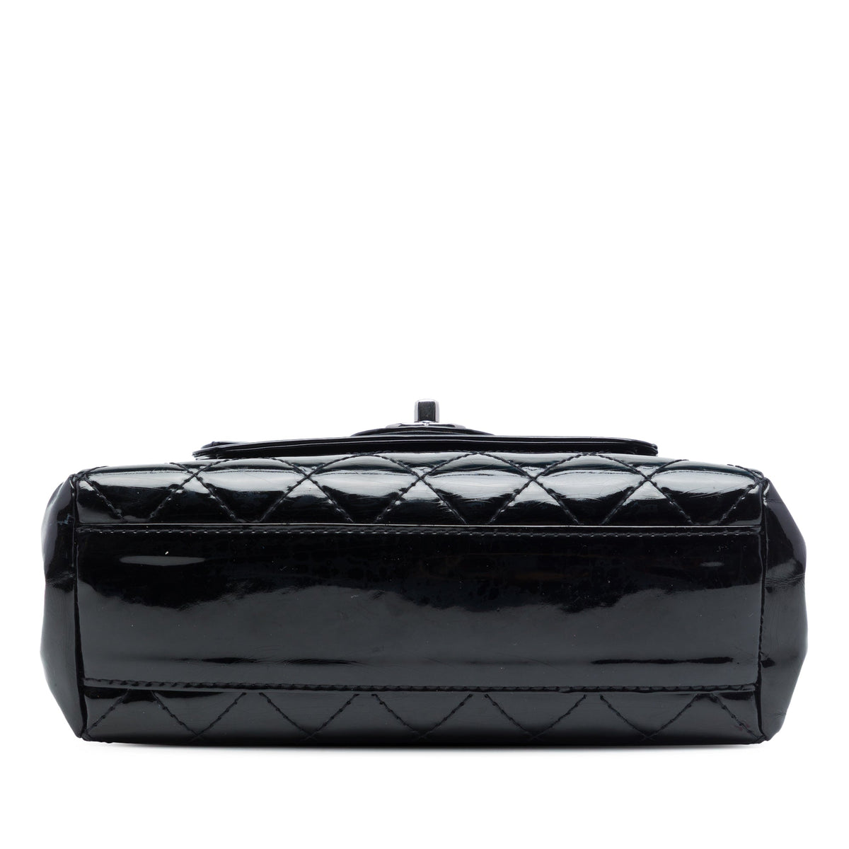 Chanel Small CC Quilted Patent Accordion Double Flap