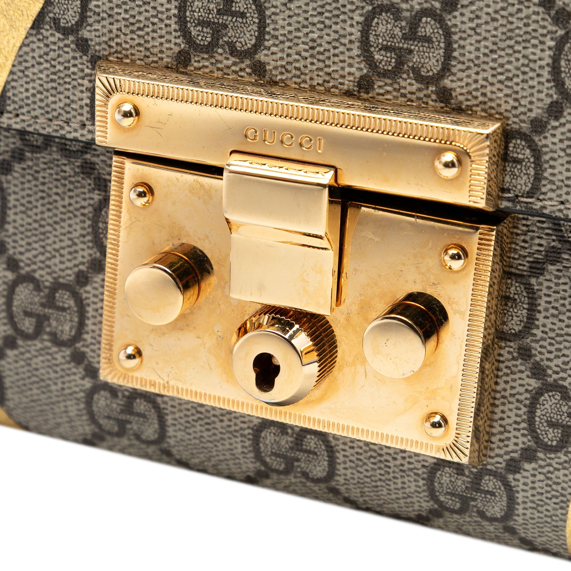 Gucci Small GG Supreme Osiride Padlock Crossbody