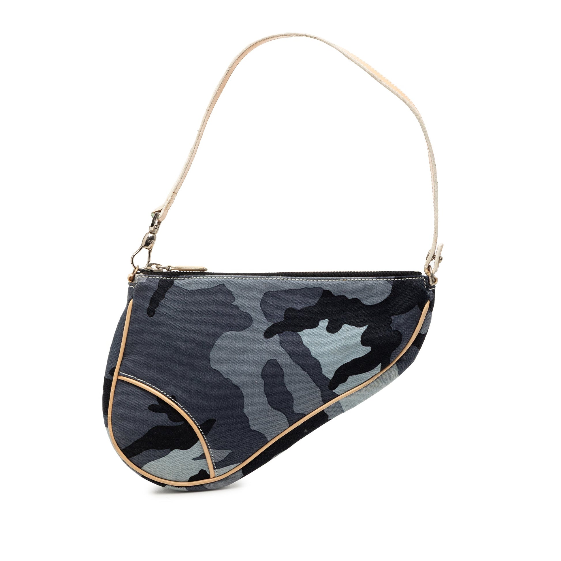 Dior Mini Canvas Camouflage Saddle Pochette