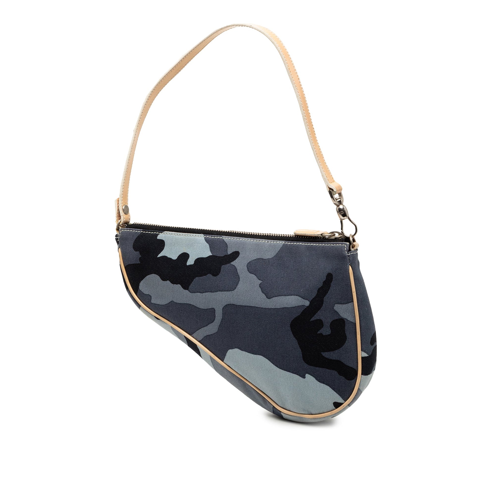 Dior Mini Canvas Camouflage Saddle Pochette