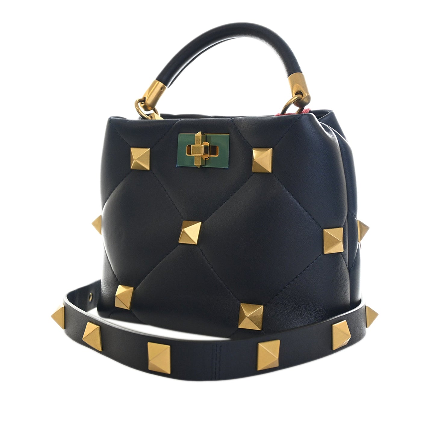 Valentino Small Nappa Roman Stud The Handle Bag