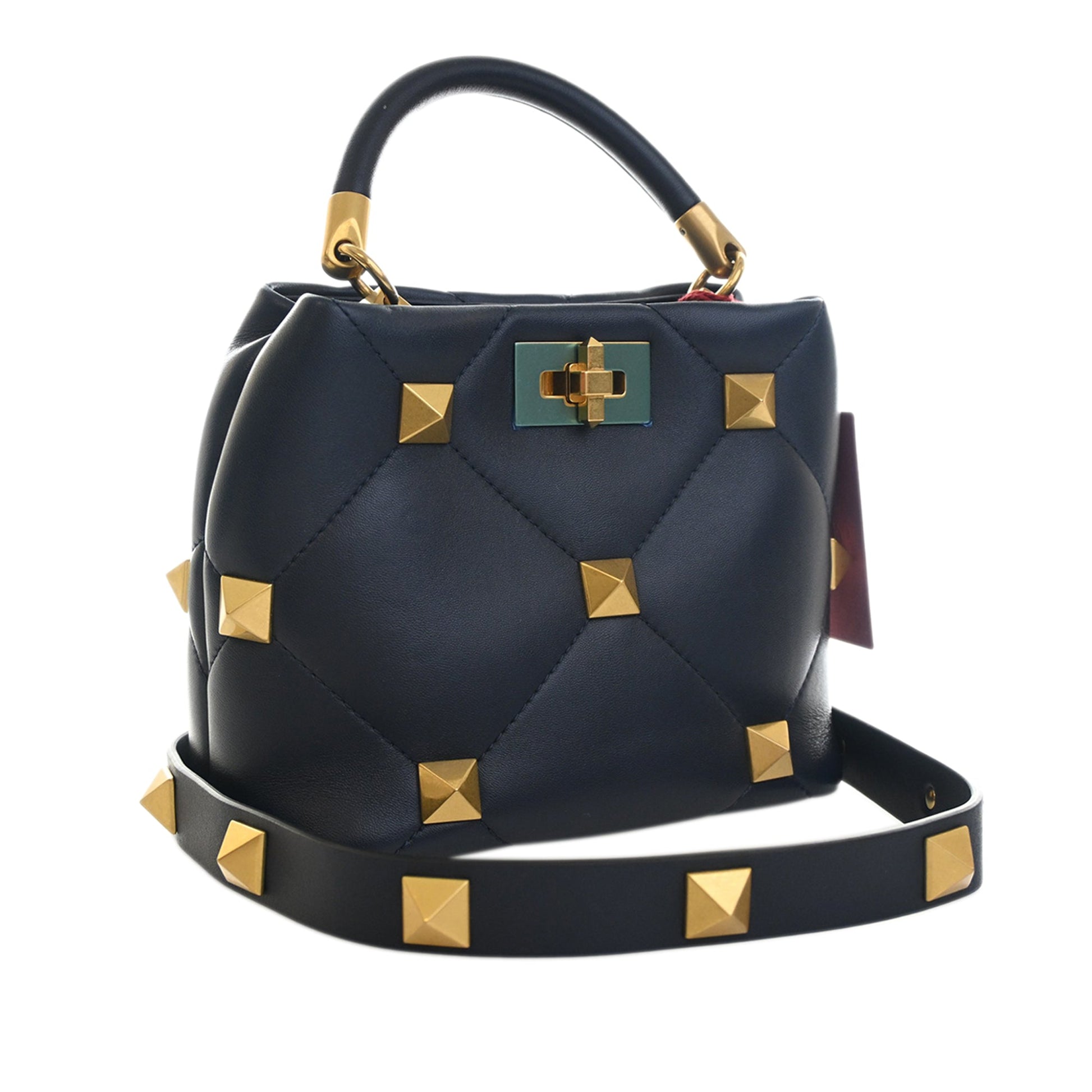Valentino Small Nappa Roman Stud The Handle Bag