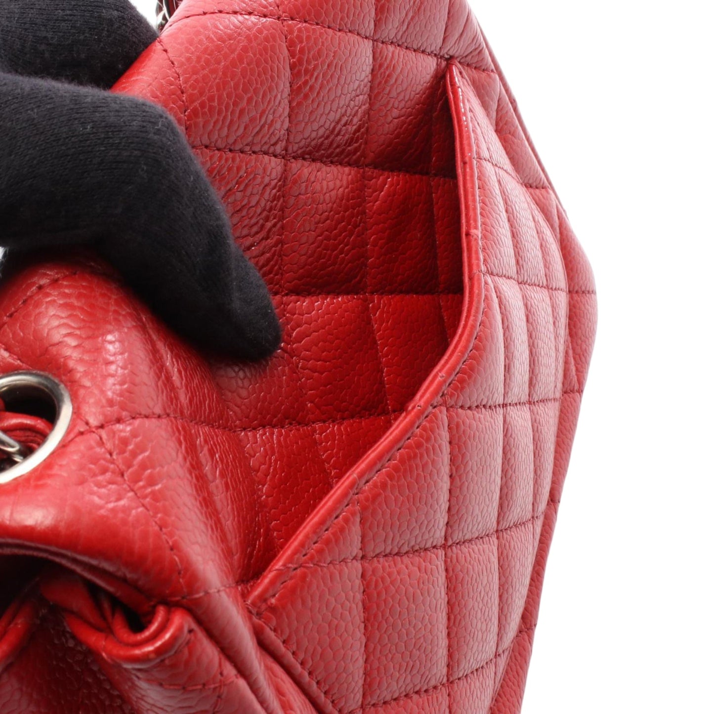 Chanel CHANEL Mini Matelasse Shoulder Bag leather Calfskin (cowhide) Red Used Women