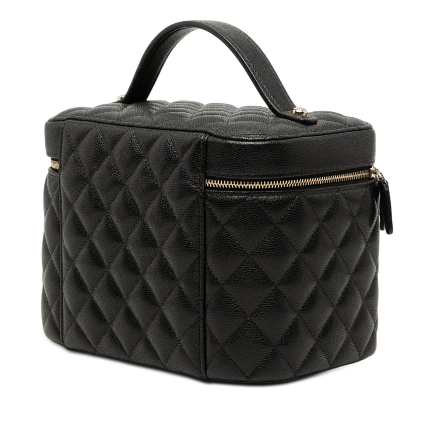 Chanel Medium CC Quilted  Caviar Vanity Case