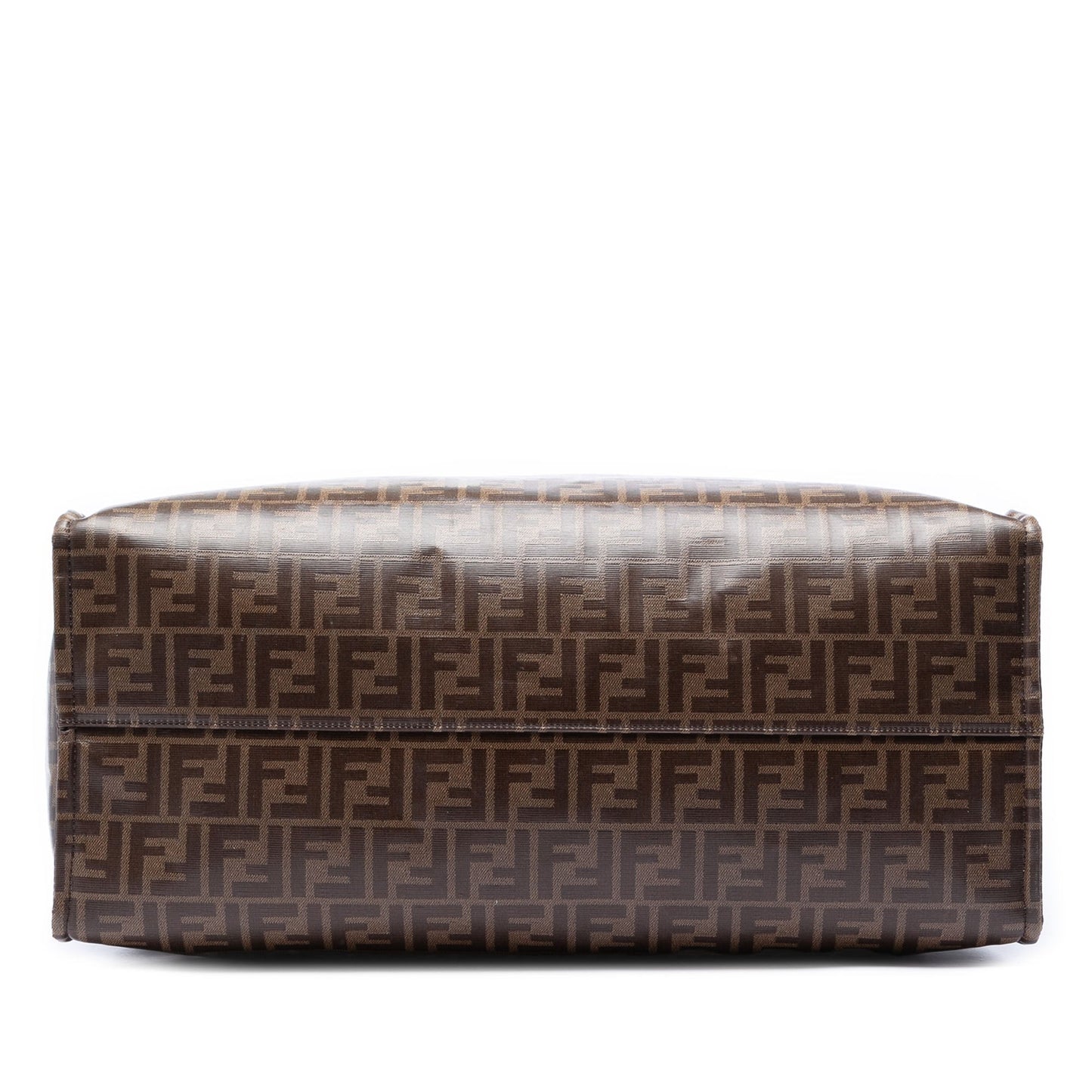Fendi Fila Zucca Coated Canvas Logo Mania Shopper Tote