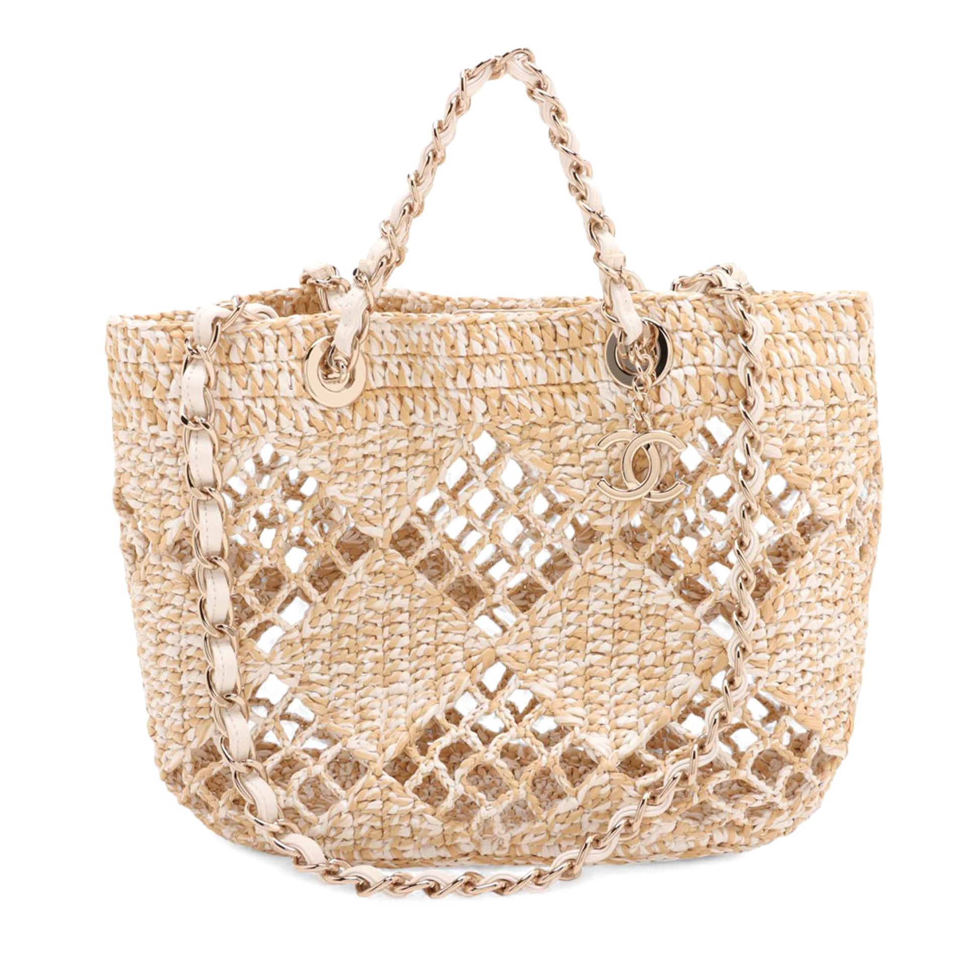 Chanel Small Raffia Shopping Bag