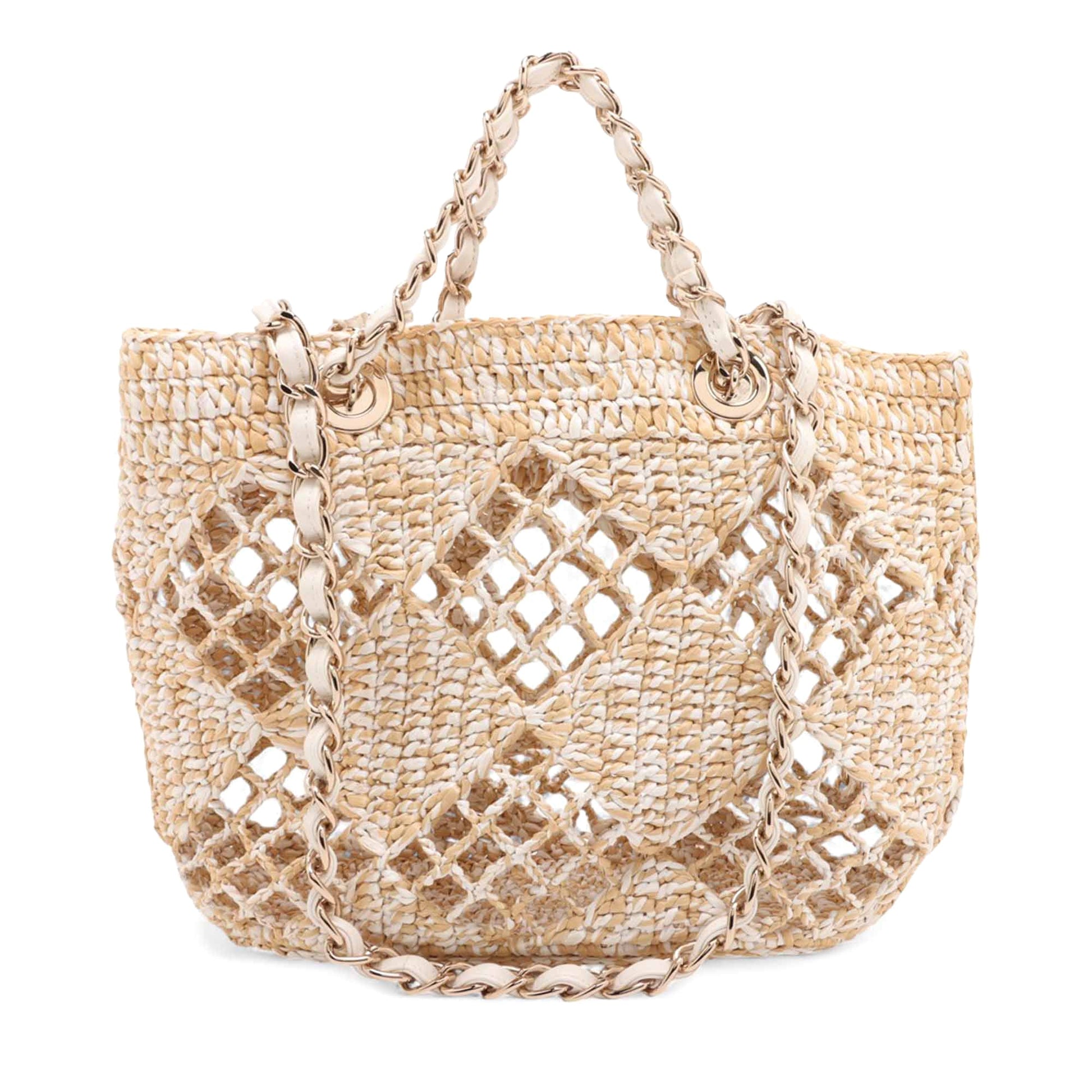 Chanel Small Raffia Shopping Bag