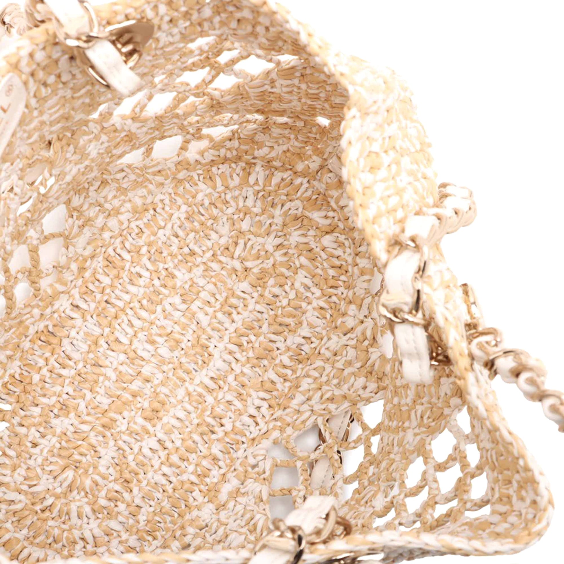 Chanel Small Raffia Shopping Bag
