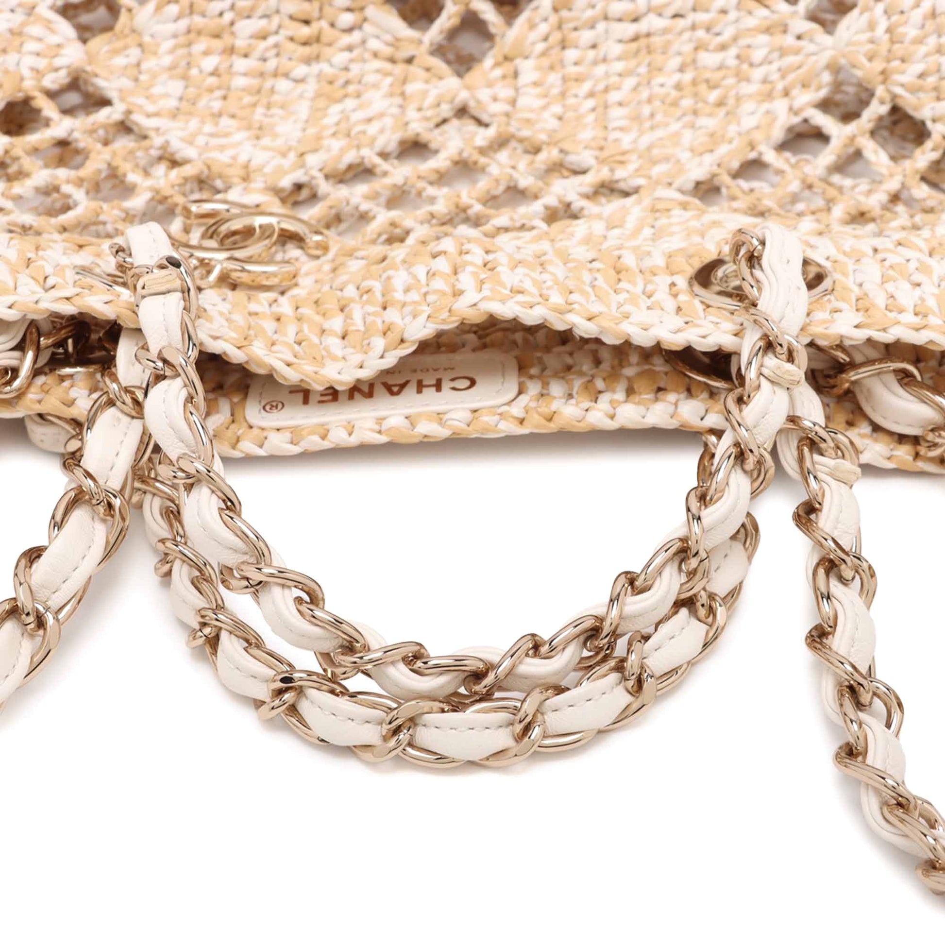 Chanel Small Raffia Shopping Bag