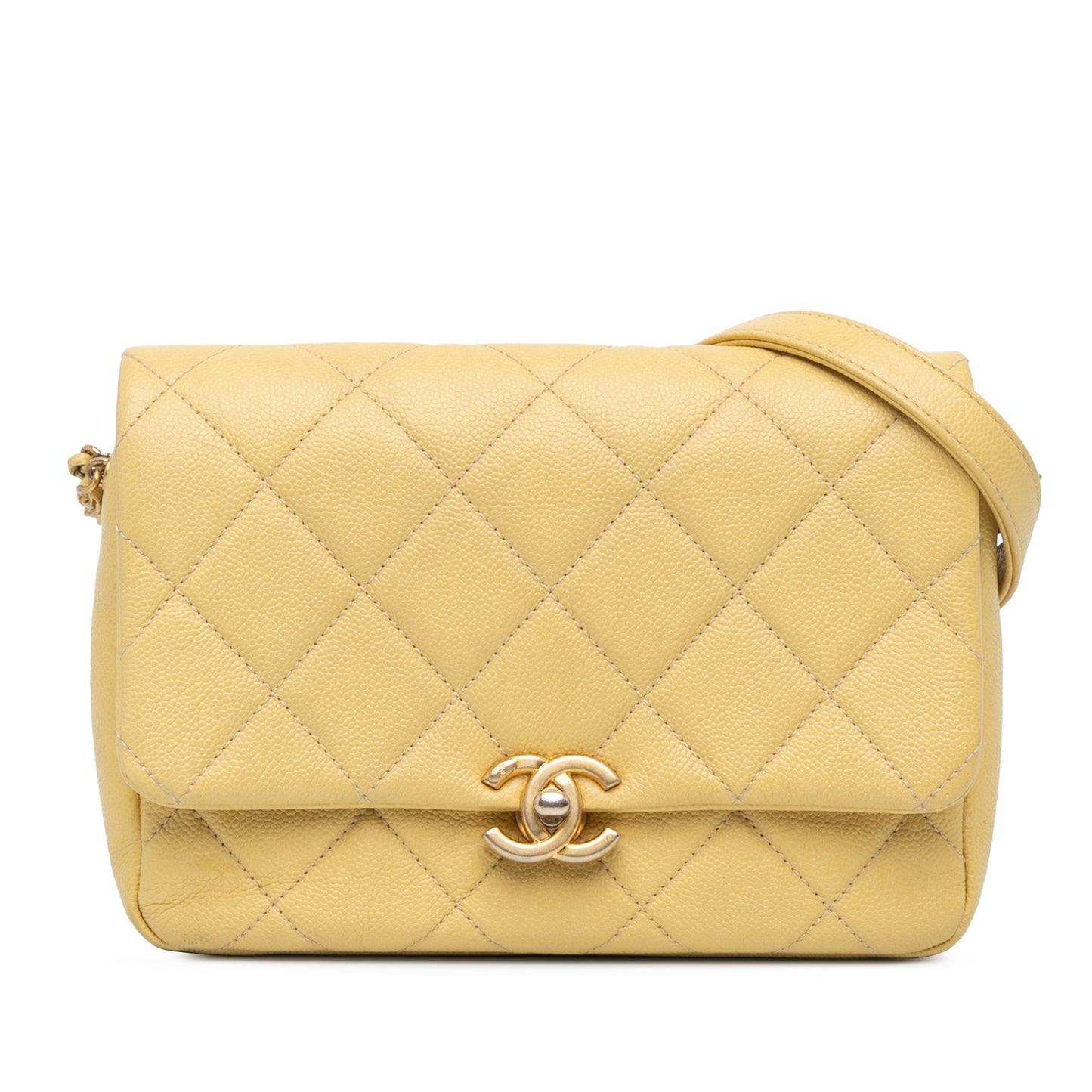Chanel Small Quilted Caviar Chain Melody Flap