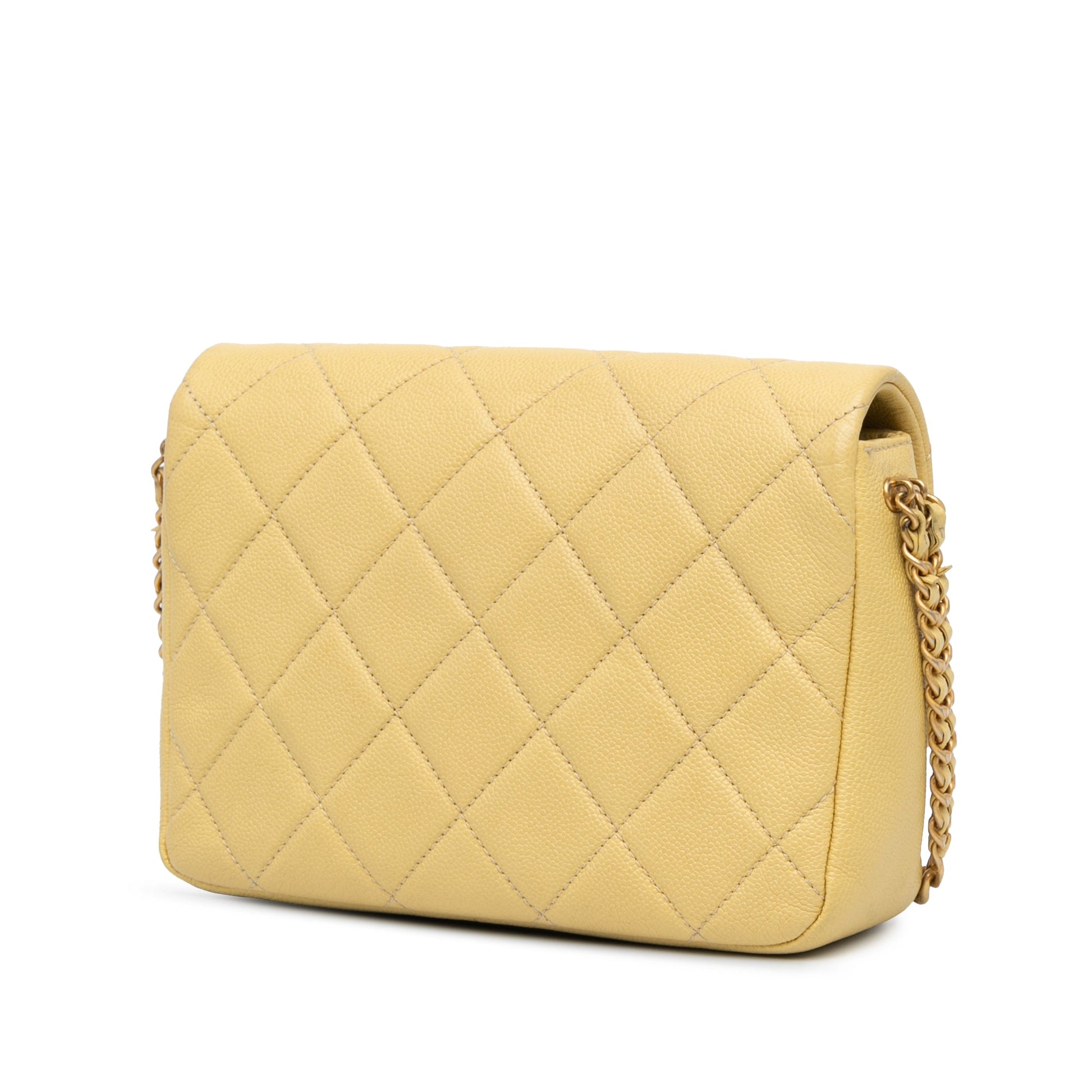 Chanel Small Quilted Caviar Chain Melody Flap