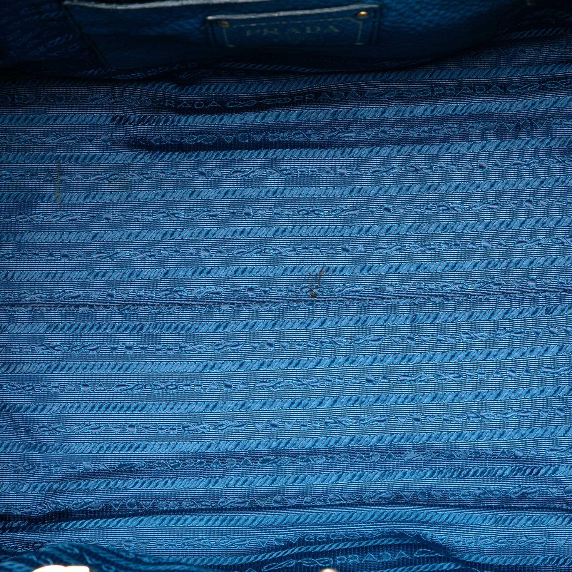 Prada Vitello Daino Front Pocket Open Convertible Tote