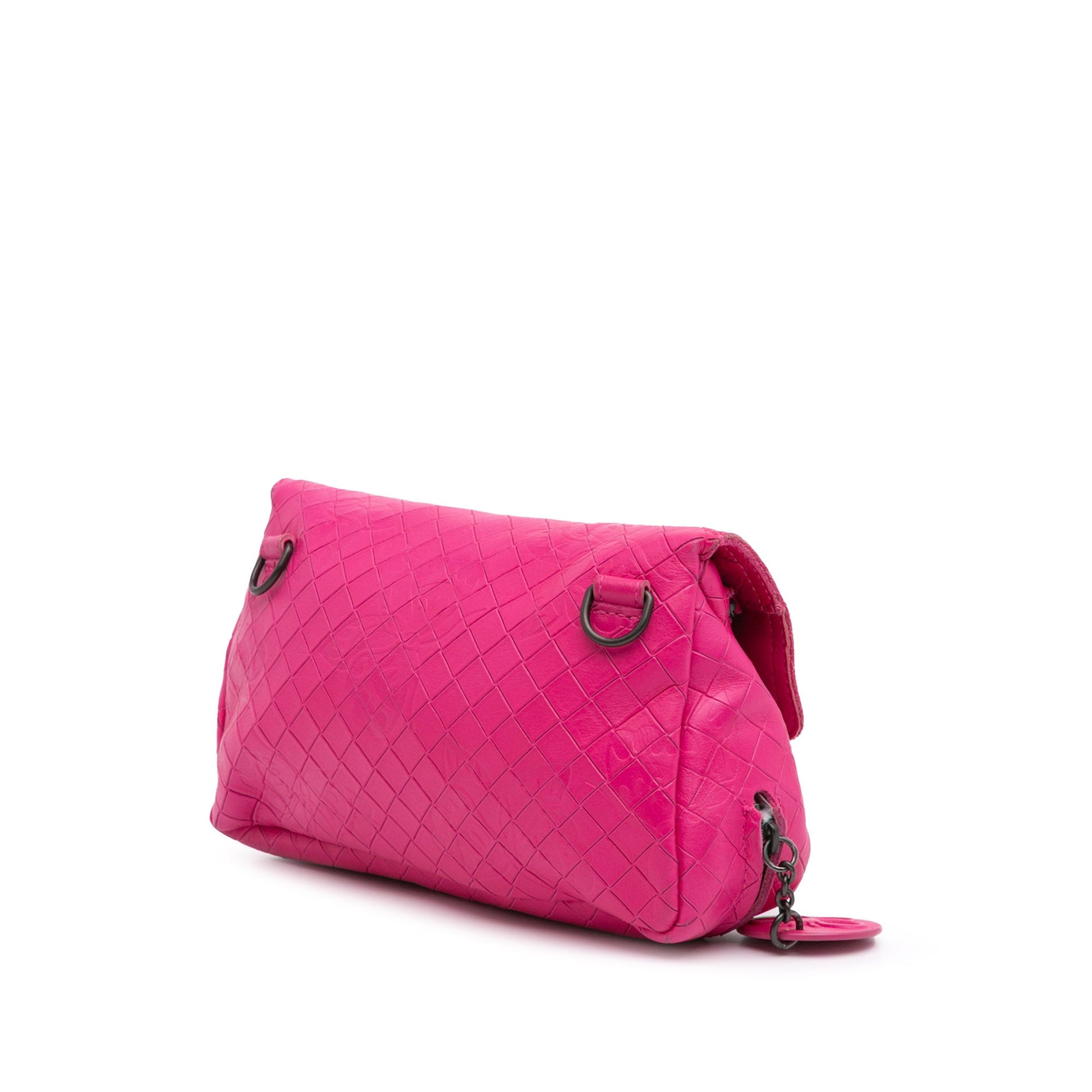 Bottega Veneta Small Calfskin Intrecciomirage Embossed Butterfly Chain Crossbody