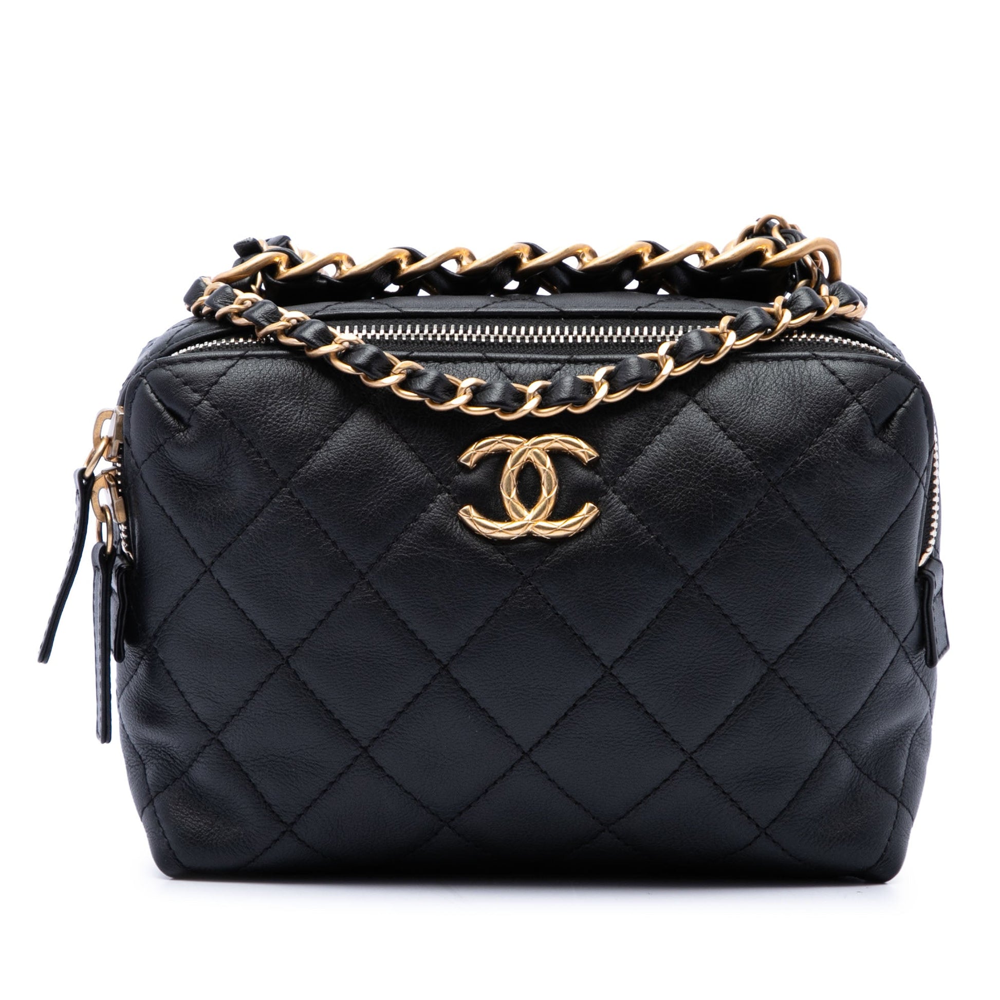 Chanel Mini CC Quilted Lambskin Bowling Bag