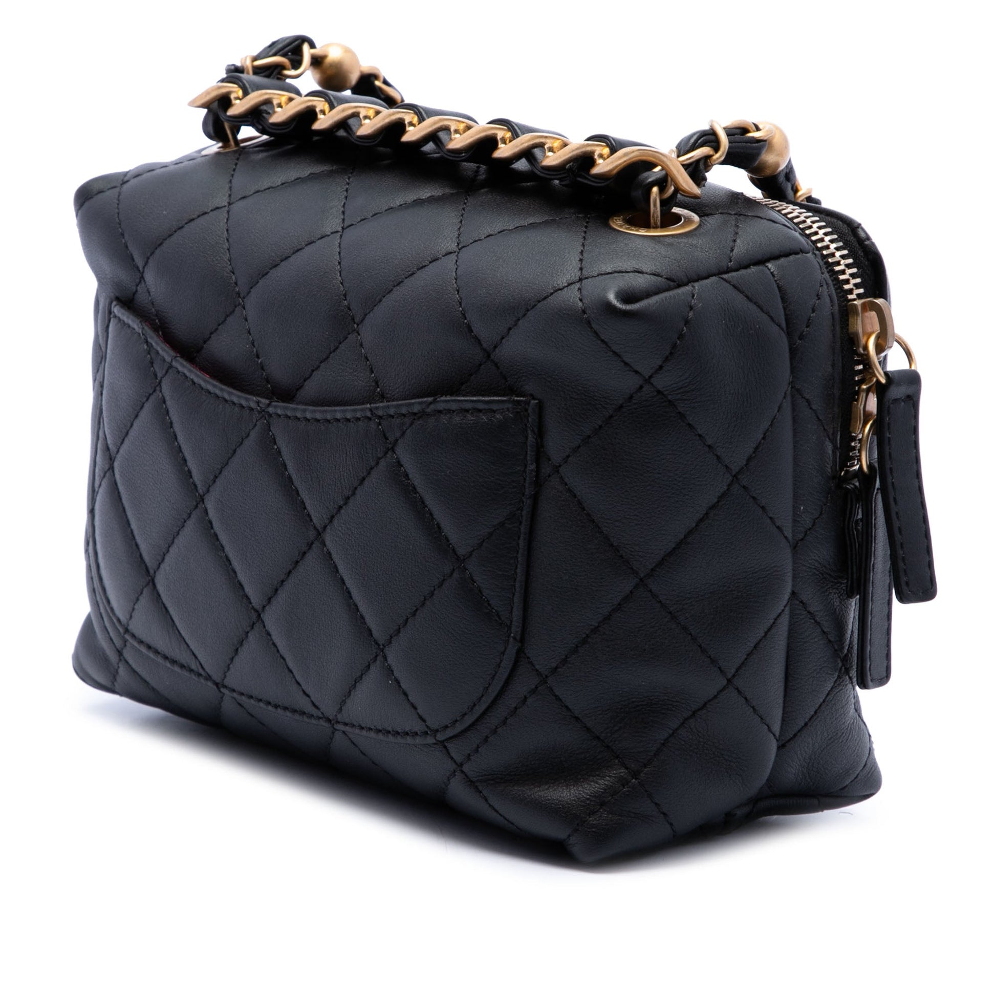 Chanel Mini CC Quilted Lambskin Bowling Bag